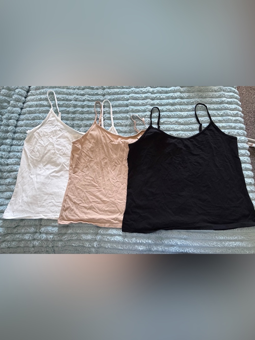 Old Navy First Layer Cami Tank Top Bundle of 3 | Black White Nude | Size 3X